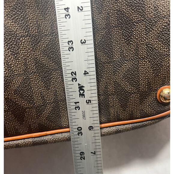 MICHAEL Michael Kors Brown Signature Coated Canvas Drawstring Shoulder Bag - Picture 9 of 16